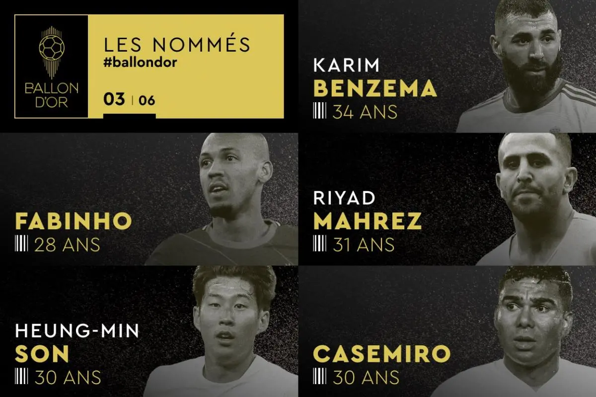 De Benzema à Mahrez, les nommés de 11 à 15 au Ballon d'Or 2022 (3/6)