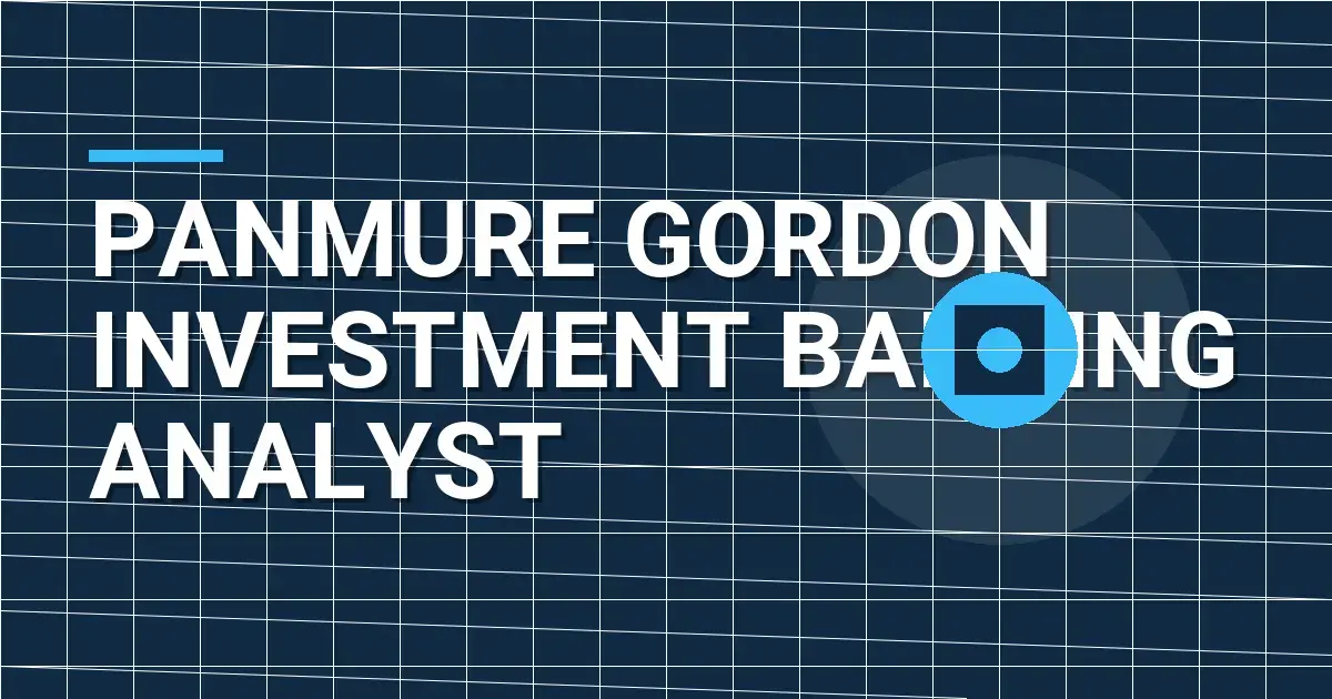 Panmure Gordon Investment Banking Analyst